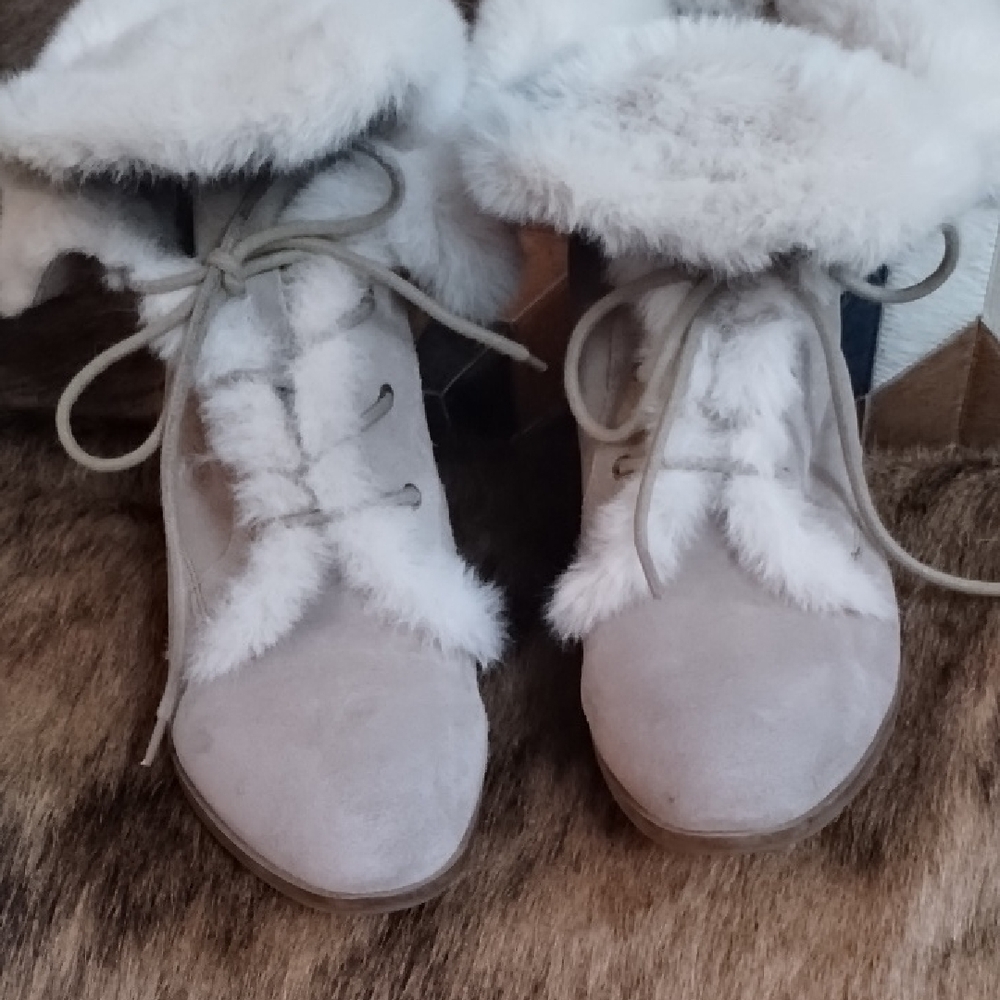 Splendid Women's Lace-Up Boots - Cream and White